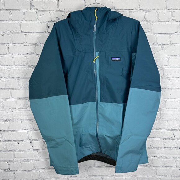 patagonia Men's Boulder Fork Waterproof Hooded Zip Up Rain Jacket, Size XL, Blue - Picture 3 of 16